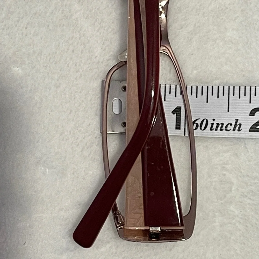 Sigrid Olsen SO 103 Blush Rose Eyeglasses Metal Frame Women Rectangle 135 Bridge
